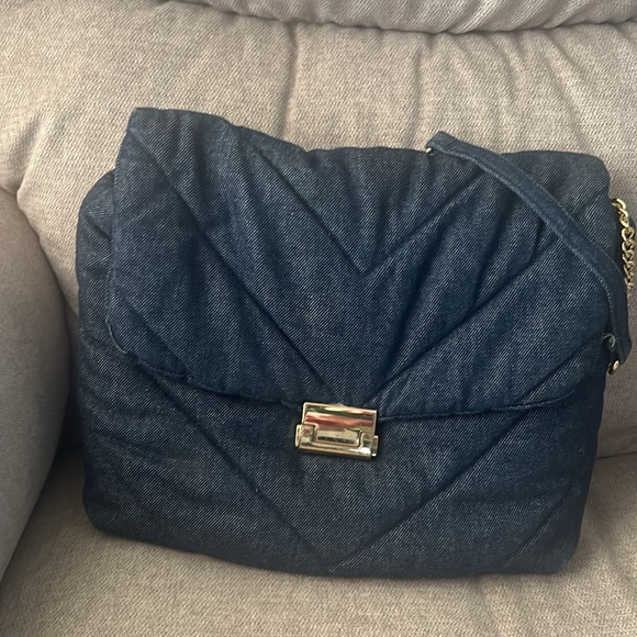 Zara Bags Zara Quilted Denim Maxi Crossbody Bag Poshmark